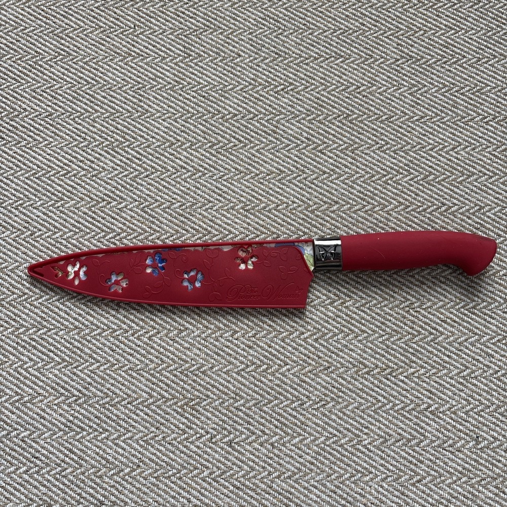 Pioneer Woman 8-inch Chef Knife From Her Floral Collections With Sheath